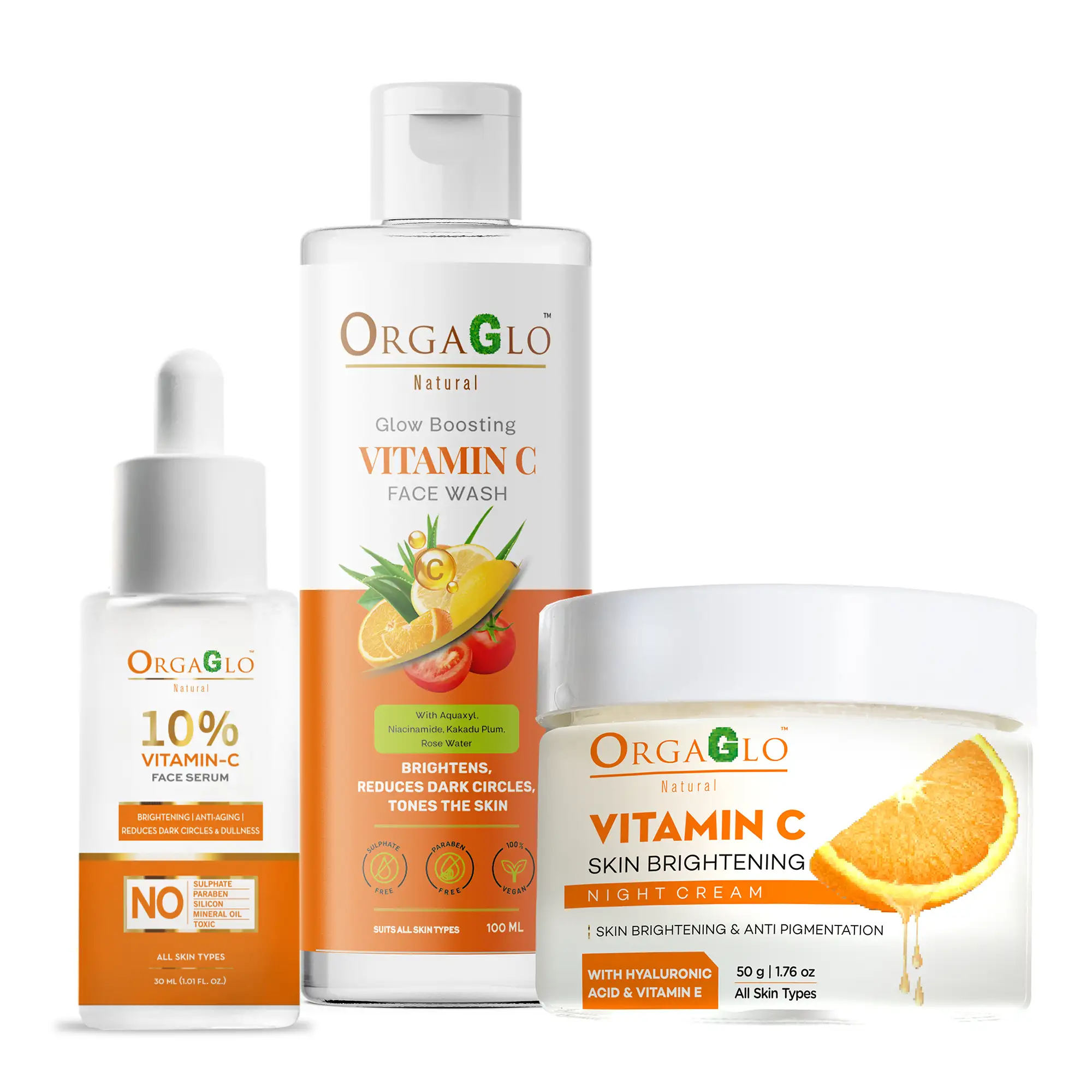 https://www.orgaglo.com/storage/products/Vitamin C Complete Skin Glow Combo: Vitamin C Face Wash – 100 ml, Vitamin C Face Serum – 30 ml, Vitamin C Night Cream – 50 gm