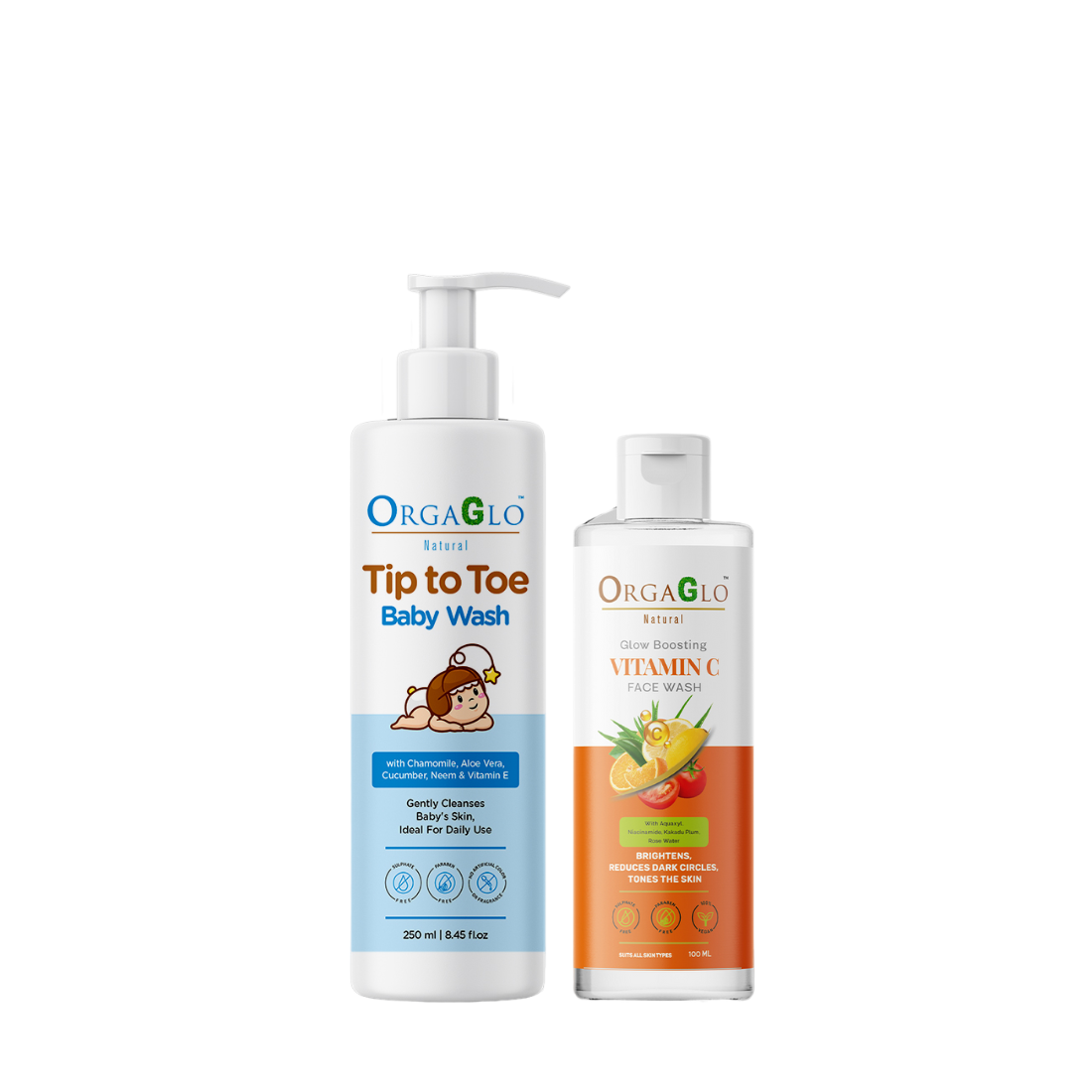 https://www.orgaglo.com/storage/products/Baby Tip To Toe Wash (250ML) + Vitamin C Face Wash (100ML) Pack 2